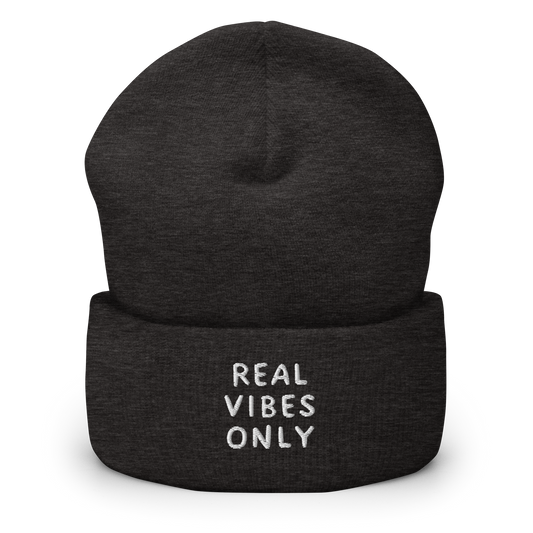 REAL VIBES ONLY | Unisex Cuffed Beanie