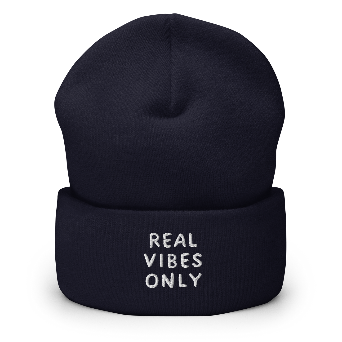 REAL VIBES ONLY | Unisex Cuffed Beanie