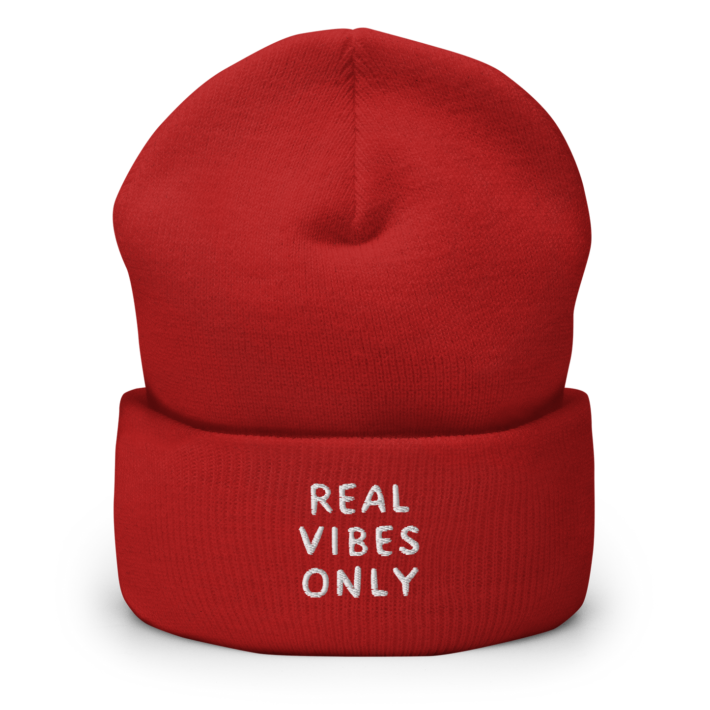 REAL VIBES ONLY | Unisex Cuffed Beanie