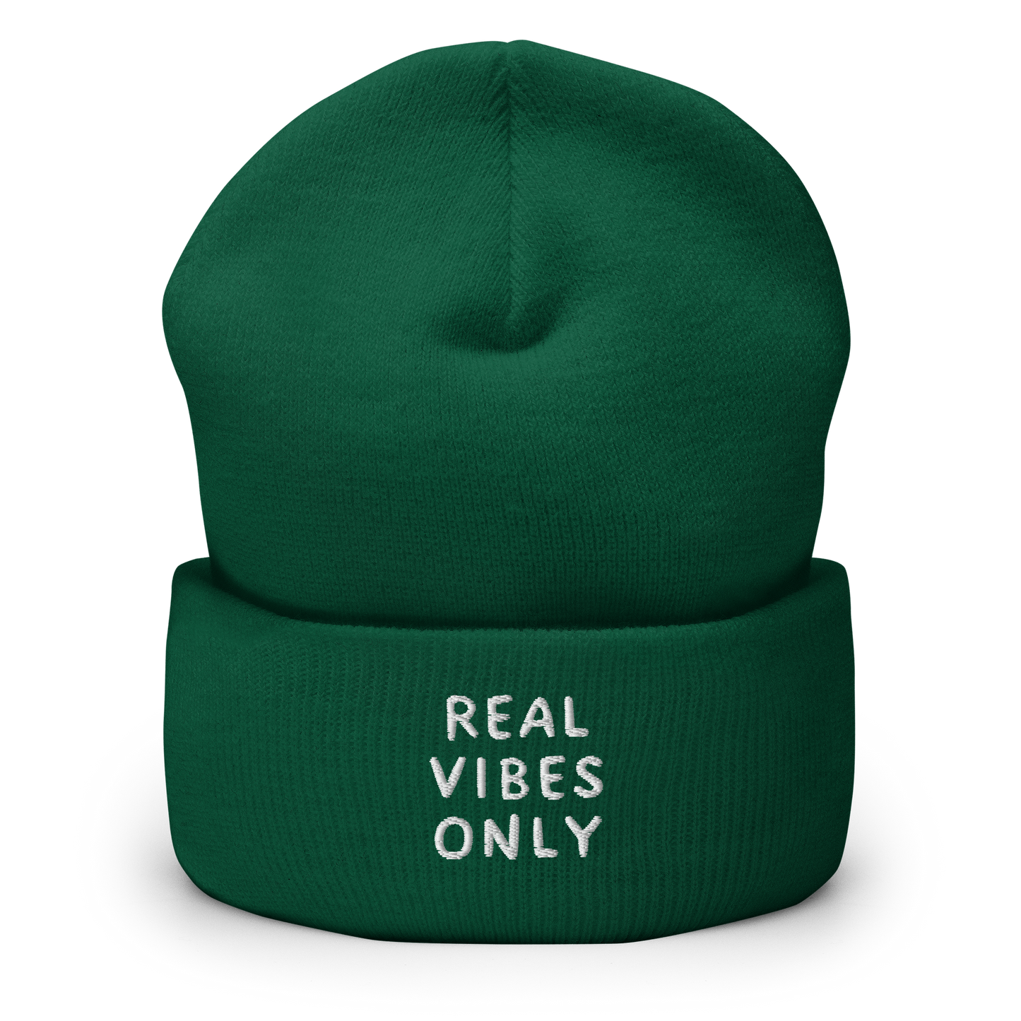 REAL VIBES ONLY | Unisex Cuffed Beanie