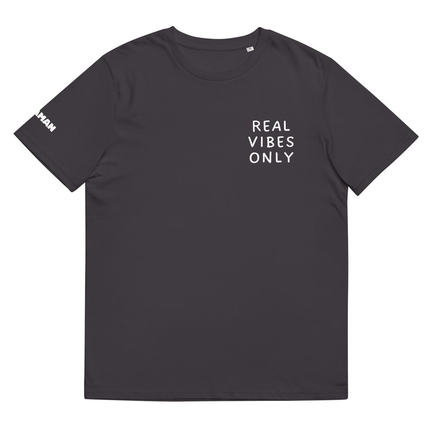 REAL VIBES ONLY | Unisex organic cotton t-shirt