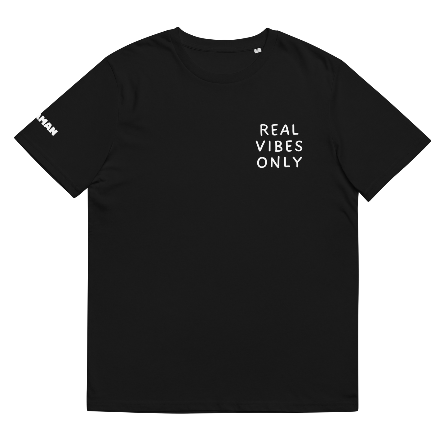 REAL VIBES ONLY | Unisex organic cotton t-shirt