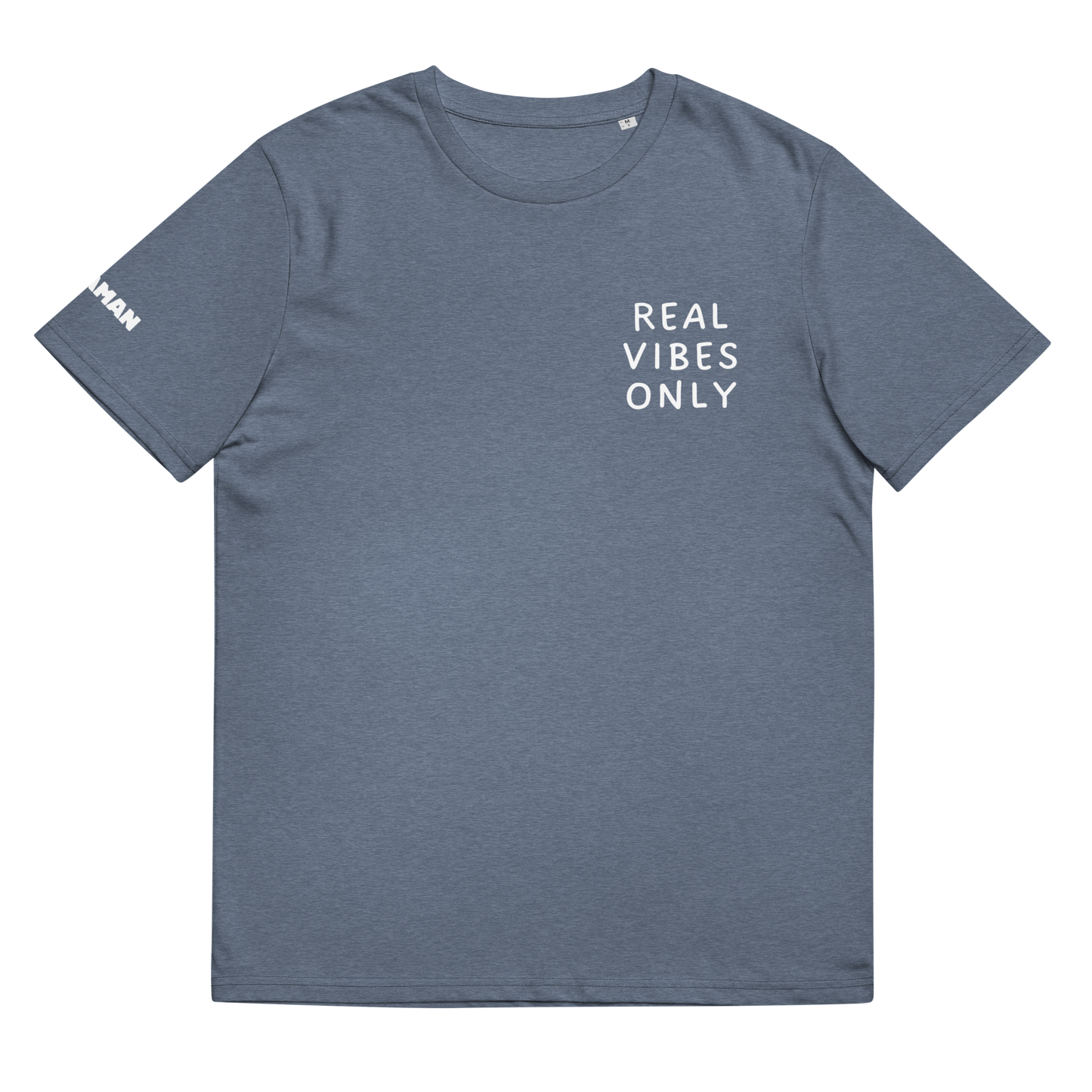 REAL VIBES ONLY | Unisex organic cotton t-shirt