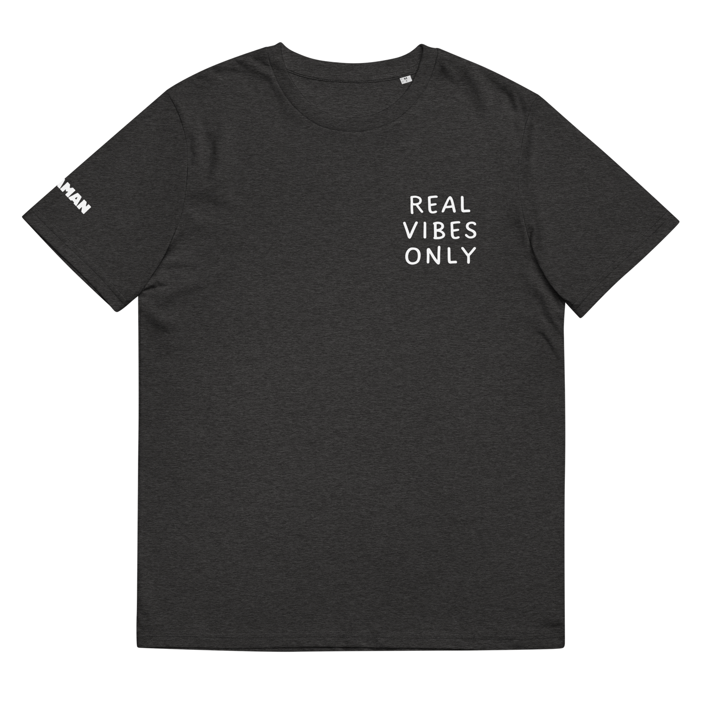 REAL VIBES ONLY | Unisex organic cotton t-shirt