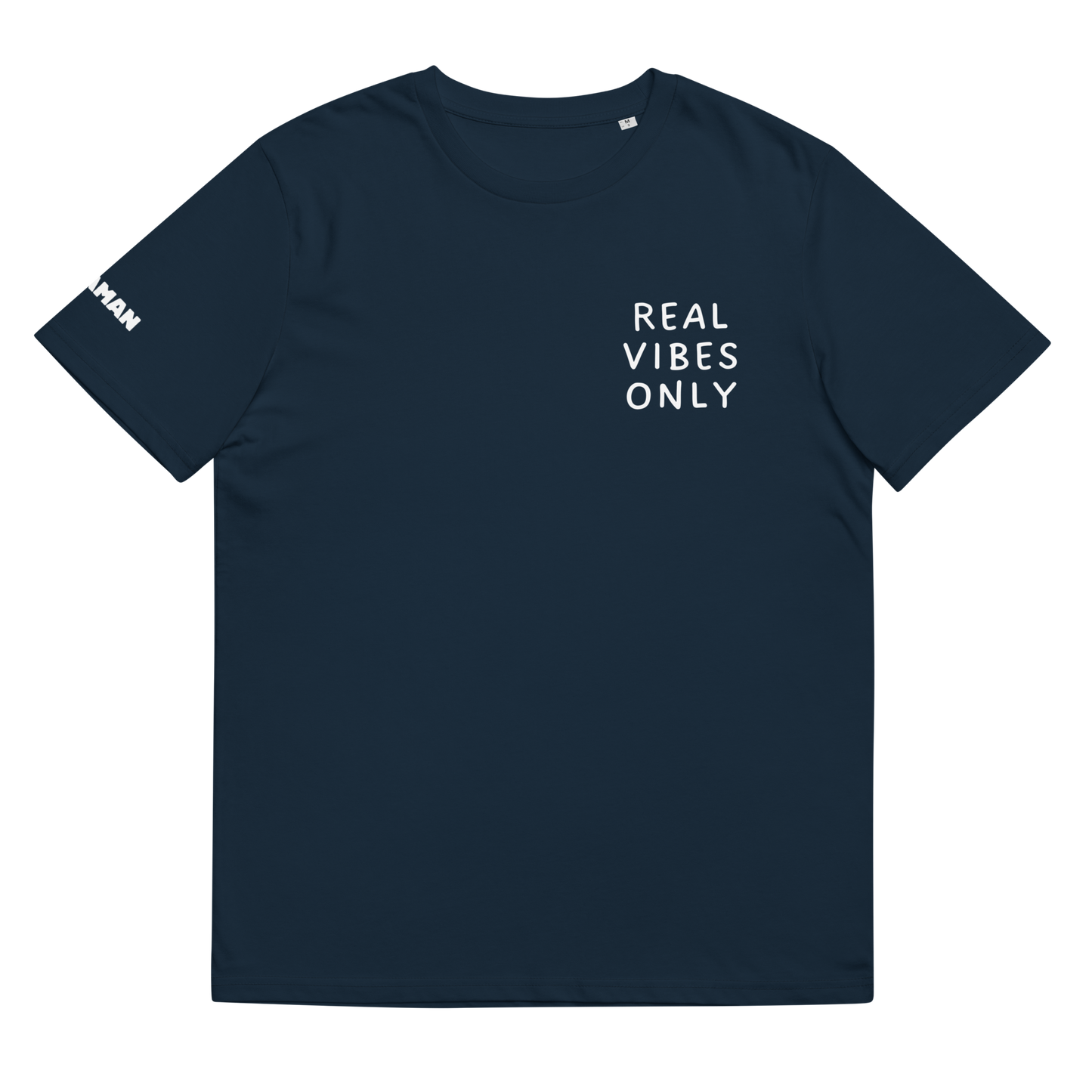 REAL VIBES ONLY | Unisex organic cotton t-shirt