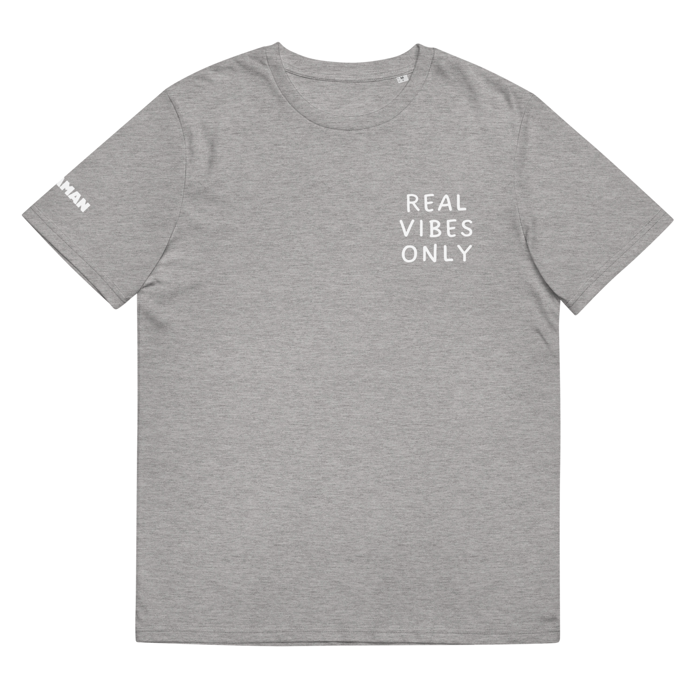 REAL VIBES ONLY | Unisex organic cotton t-shirt