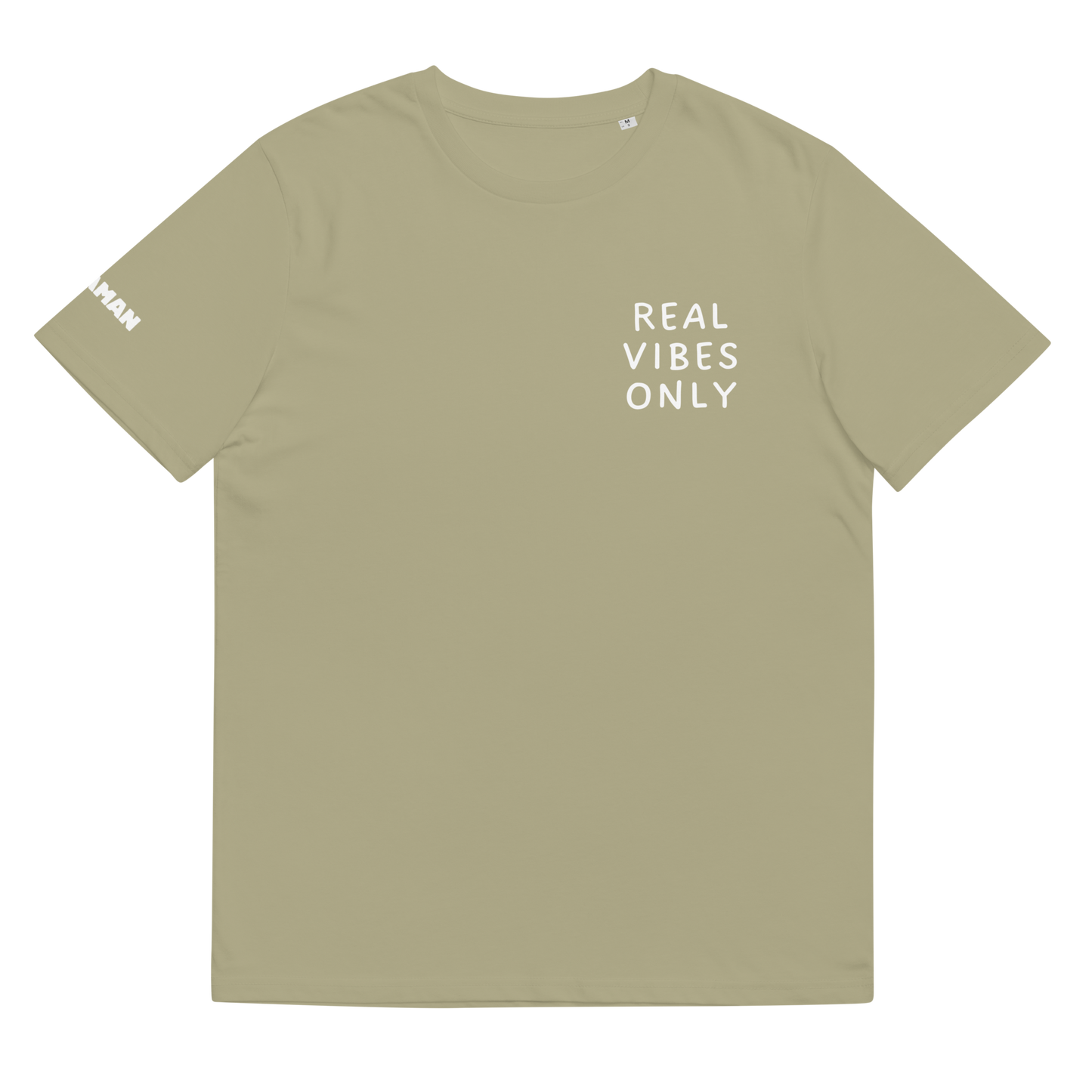 REAL VIBES ONLY | Unisex organic cotton t-shirt