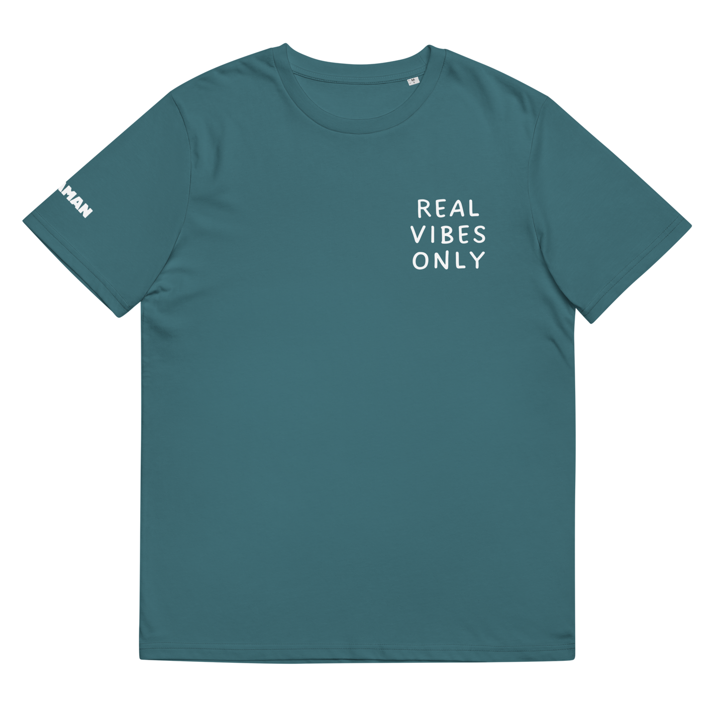 REAL VIBES ONLY | Unisex organic cotton t-shirt