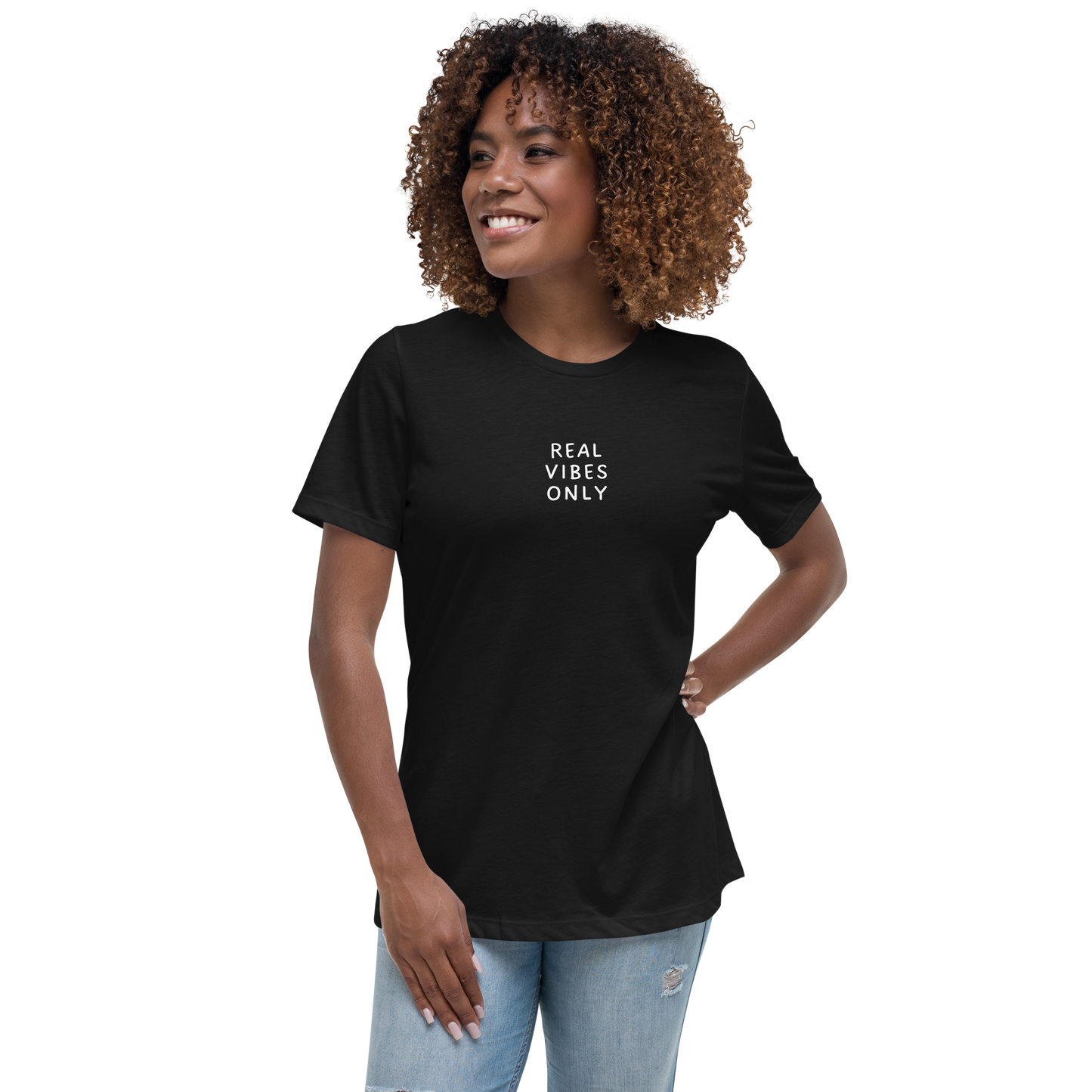 REAL VIBES ONLY | Women's Relaxed T-Shirt