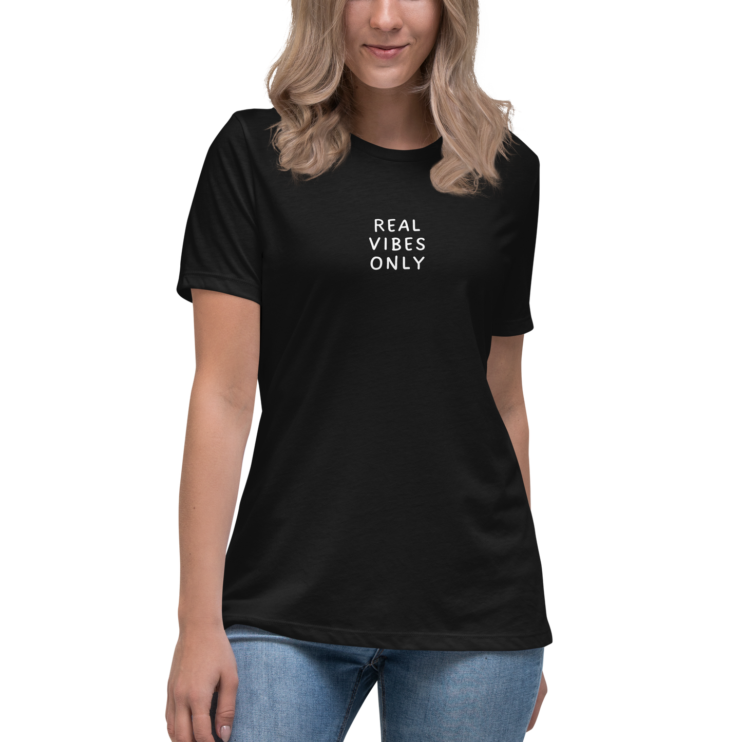 REAL VIBES ONLY | Women's Relaxed T-Shirt